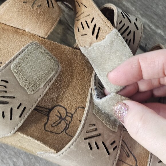 Josef Seibel Tonga Slide Sandal Women's Size US 11 Leather Comfort Shoes Beige - Picture 11 of 14